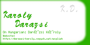 karoly darazsi business card
